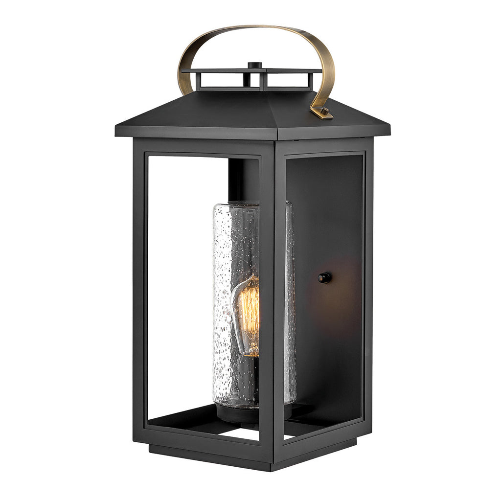 Quintiesse Atwater Outdoor Large Wall Lantern in Black