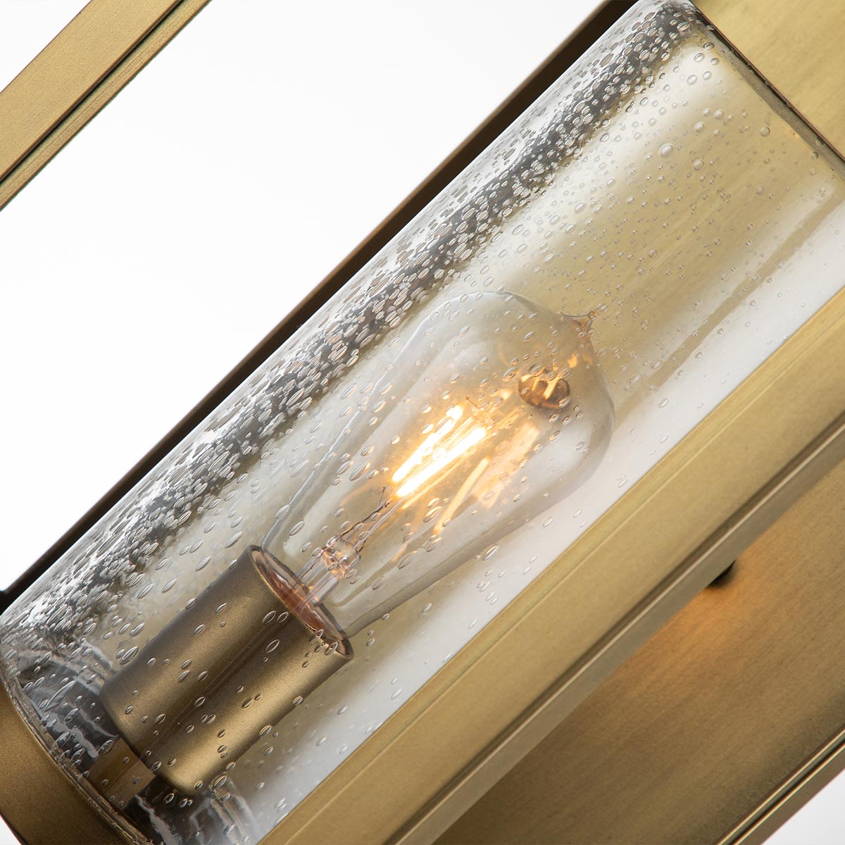 Quintiesse Atwater Outdoor Large Wall Lantern in Painted Distressed Brass