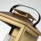 Quintiesse Atwater Outdoor Large Wall Lantern in Painted Distressed Brass