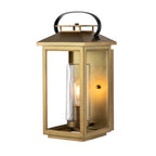 Quintiesse Atwater Outdoor Medium Wall Lantern in Painted Distressed Brass