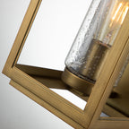 Quintiesse Atwater Outdoor Medium Wall Lantern in Painted Distressed Brass