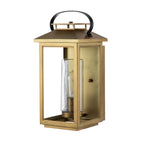 Quintiesse Atwater Outdoor Medium Wall Lantern in Painted Distressed Brass