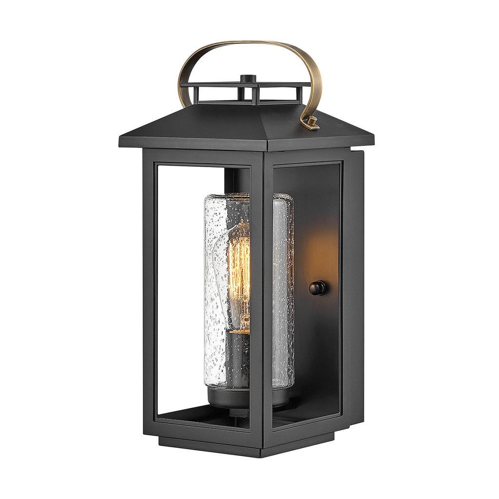 Quintiesse Atwater Outdoor Small Wall Lantern in Black
