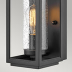Quintiesse Atwater Outdoor Small Wall Lantern in Black