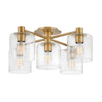Quintiesse Axel 5 Light Semi-Flush in Heritage Brass