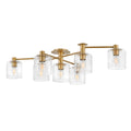 Quintiesse Axel 7 Light Semi-Flush in Heritage Brass