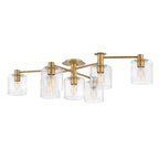 Quintiesse Axel 7 Light Semi-Flush in Heritage Brass