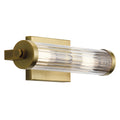 Quintiesse Azores Bathroom 2 Light Wall Light in Natural Brass