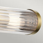 Quintiesse Azores Bathroom 2 Light Wall Light in Natural Brass