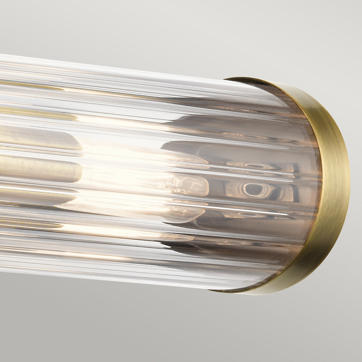 Quintiesse Azores Bathroom 2 Light Wall Light in Natural Brass