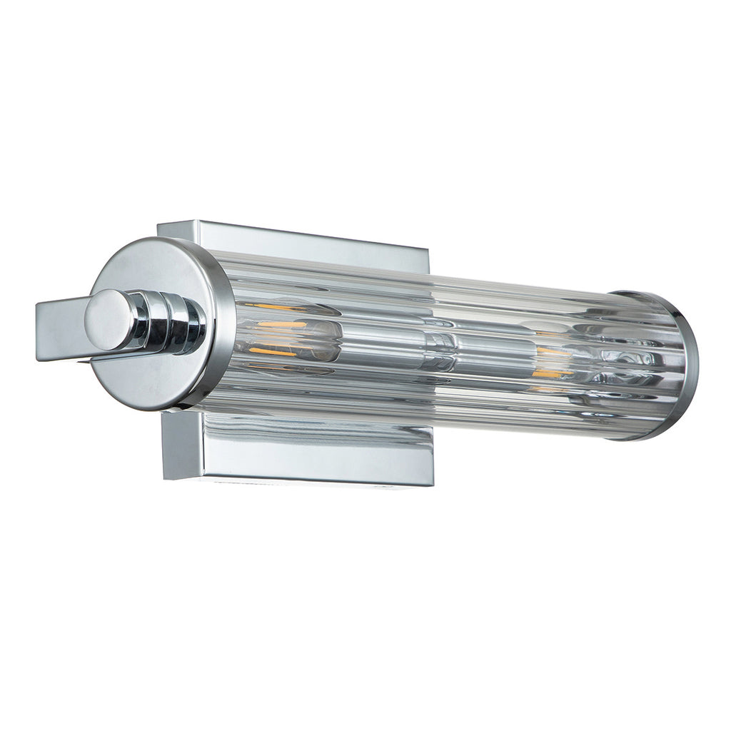 Quintiesse Azores Bathroom 2 Light Wall Light in Polished Chrome