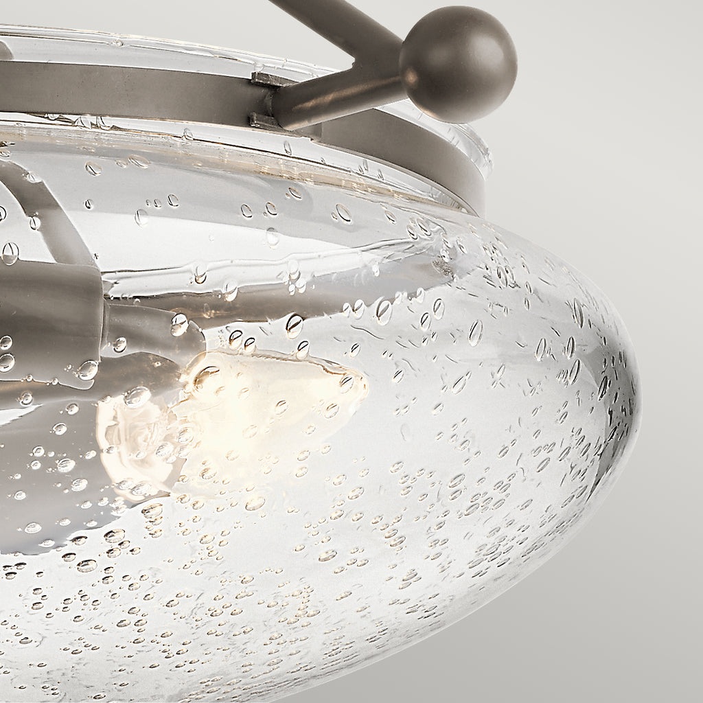 Quintiesse Belle 3 Light Semi Flush Ceiling Light Olde Bronze
