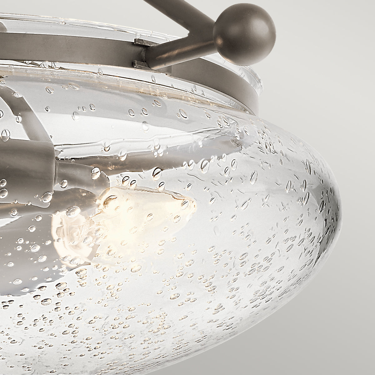 Quintiesse Belle 3 Light Semi Flush Ceiling Light Olde Bronze
