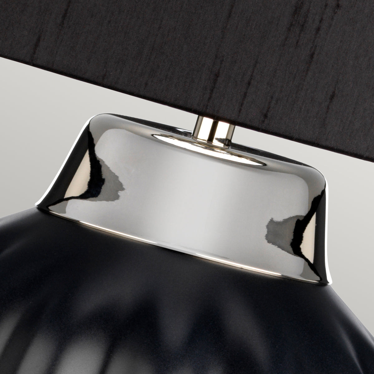 Quintiesse Bexley Table Lamp Black Polished Nickel