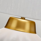 Quintiesse Bexley Table Lamp Brushed Brass White