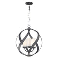 Quintiesse Blacksmith Outdoor 3 Light Chandelier in Old Black