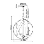 Quintiesse Blacksmith Outdoor 3 Light Chandelier in Old Black