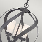 Quintiesse Blacksmith Outdoor 3 Light Chandelier in Old Black