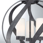Quintiesse Blacksmith Outdoor 3 Light Chandelier in Old Black