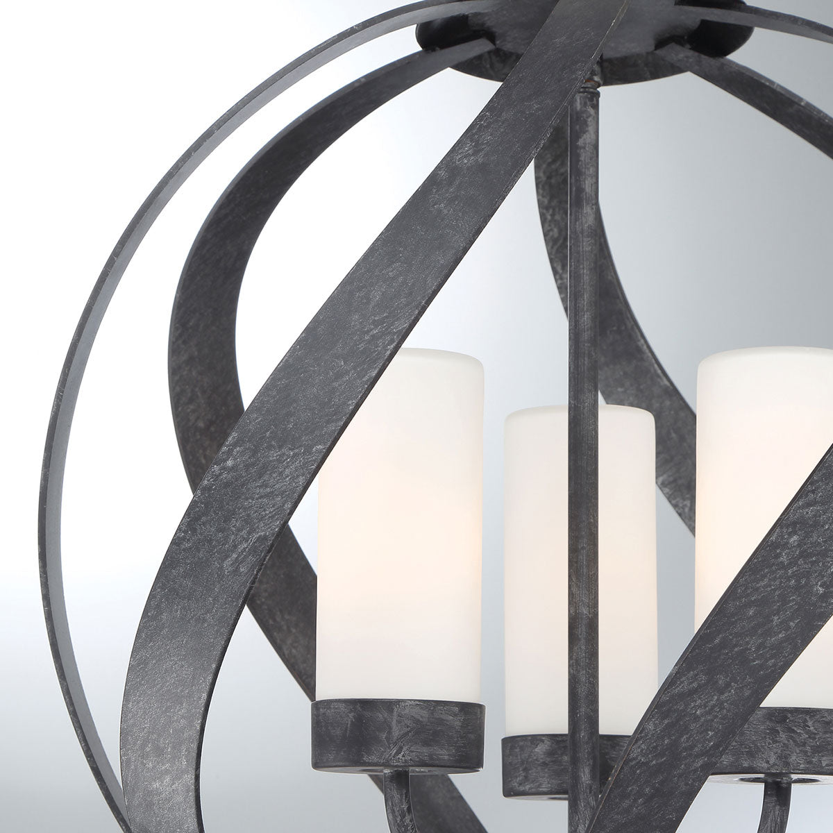 Quintiesse Blacksmith Outdoor 3 Light Chandelier in Old Black