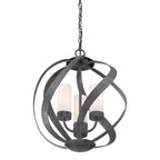 Quintiesse Blacksmith Outdoor 3 Light Chandelier in Old Black