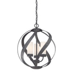 Quintiesse Blacksmith Outdoor 3 Light Chandelier in Old Black