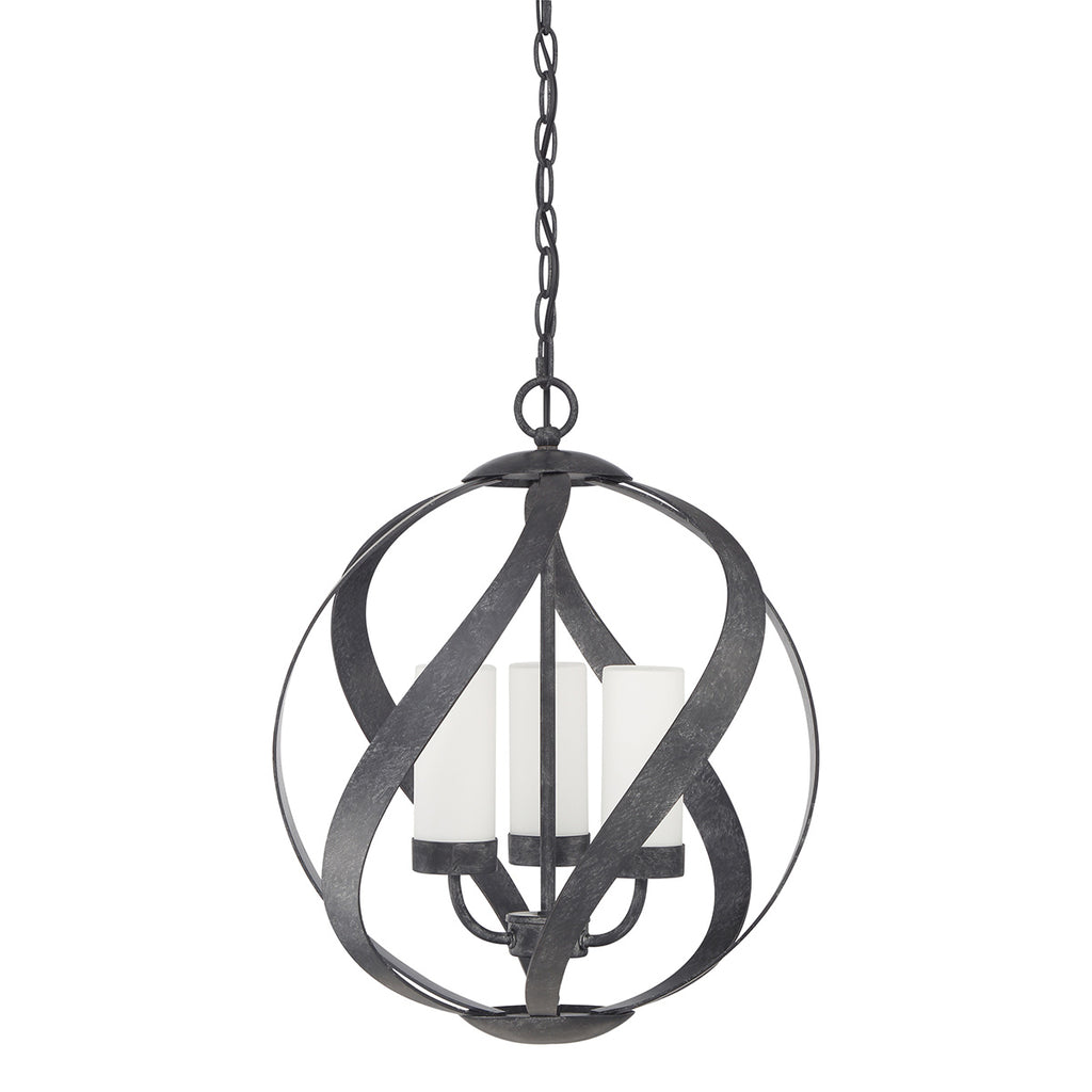 Quintiesse Blacksmith Outdoor 3 Light Chandelier in Old Black