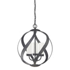 Quintiesse Blacksmith Outdoor 3 Light Chandelier in Old Black