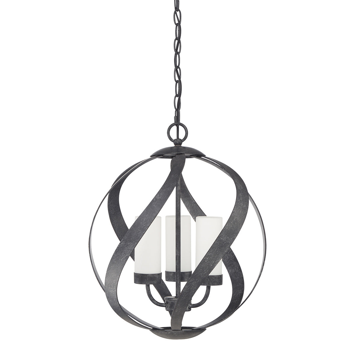 Quintiesse Blacksmith Outdoor 3 Light Chandelier in Old Black