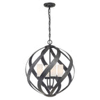 Quintiesse Blacksmith Outdoor 4 Light Chandelier in Old Black