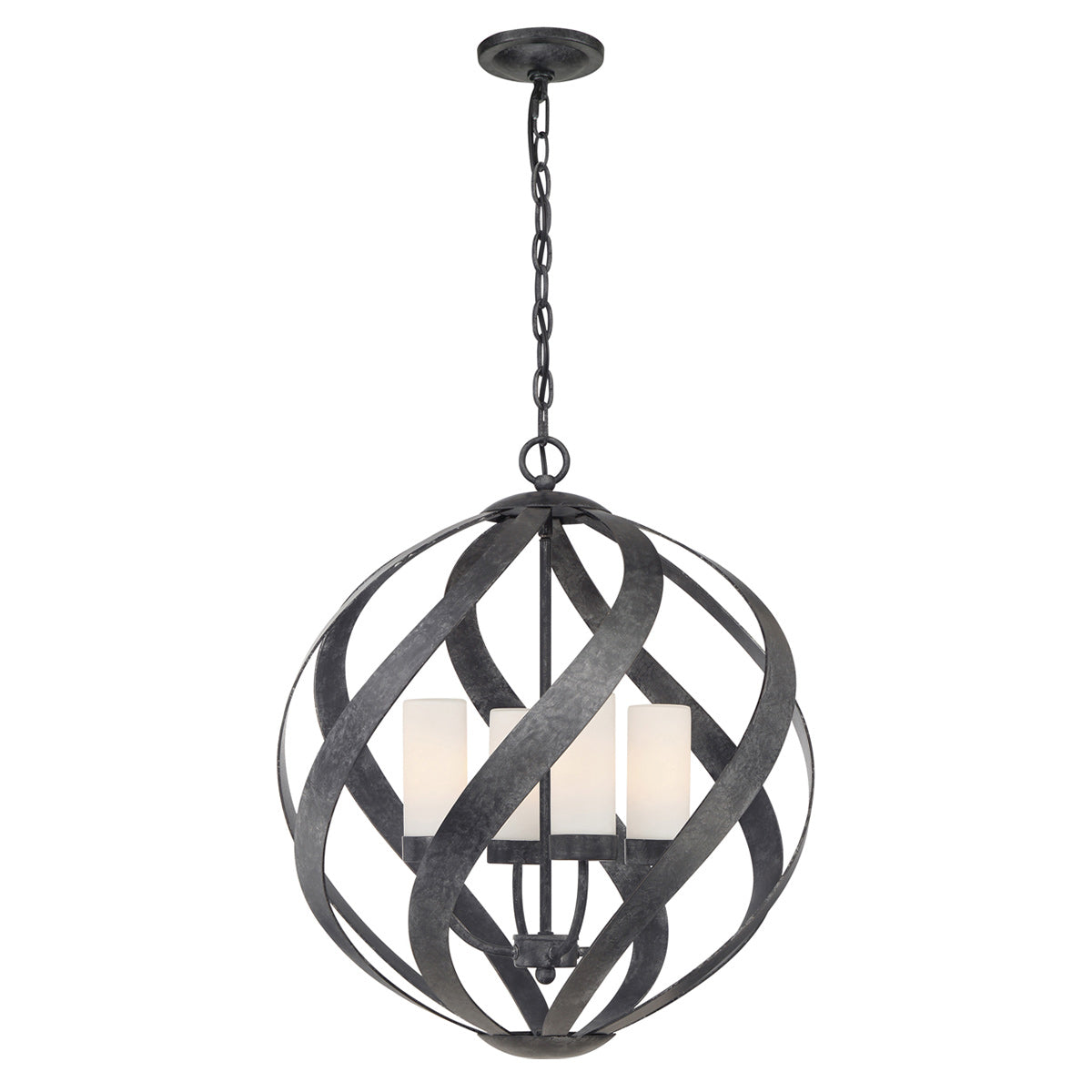 Quintiesse Blacksmith Outdoor 4 Light Chandelier in Old Black