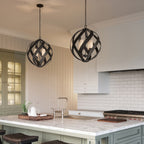 Quintiesse Blacksmith Outdoor 4 Light Chandelier in Old Black