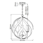 Quintiesse Blacksmith Outdoor 4 Light Chandelier in Old Black