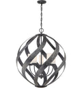 Quintiesse Blacksmith Outdoor 5 Light Outdoor Chandelier in Old Black