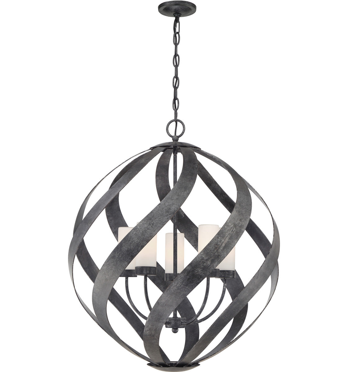 Quintiesse Blacksmith Outdoor 5 Light Outdoor Chandelier in Old Black