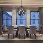 Quintiesse Blacksmith Outdoor 5 Light Outdoor Chandelier in Old Black