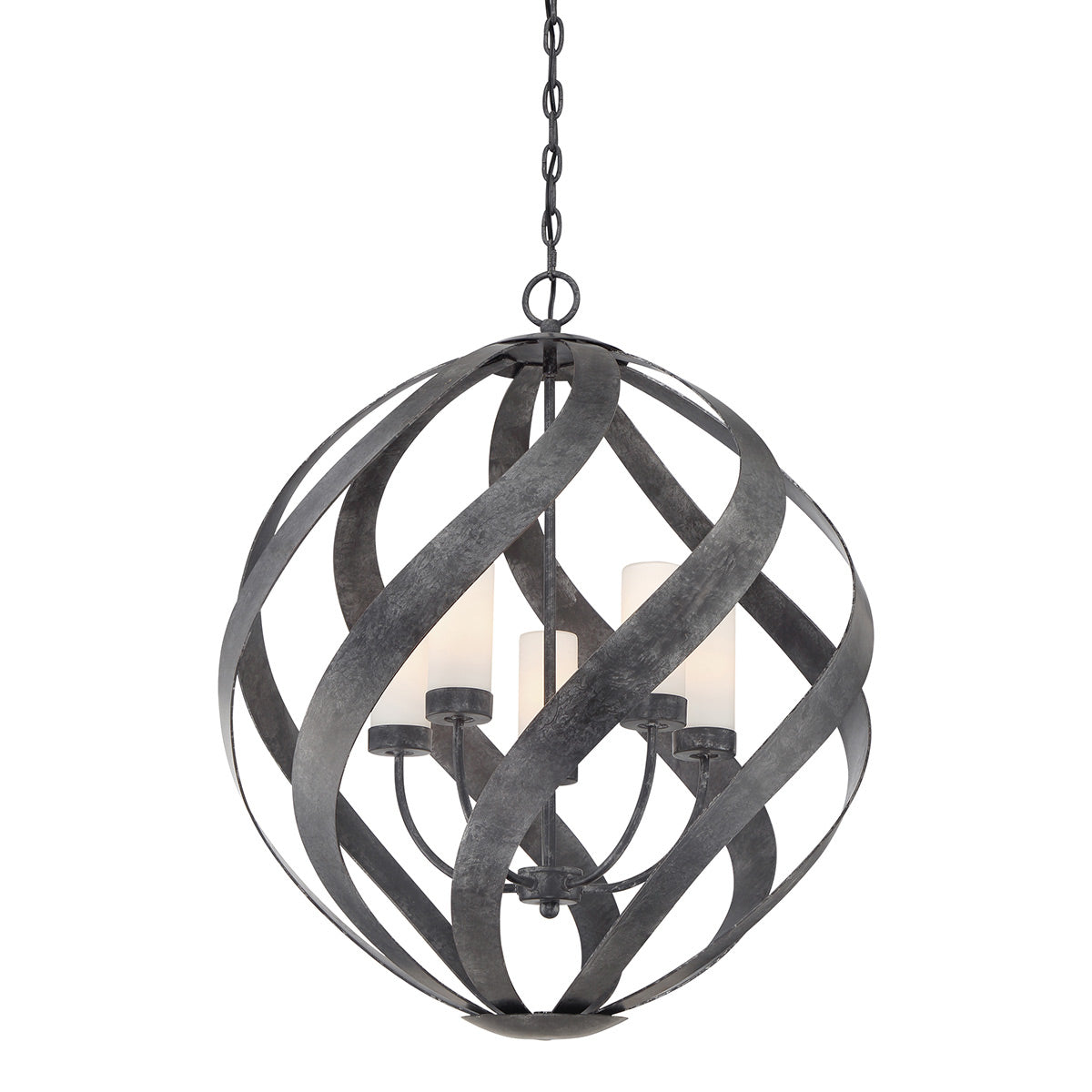Quintiesse Blacksmith Outdoor 5 Light Outdoor Chandelier in Old Black
