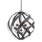 Quintiesse Blacksmith Outdoor 5 Light Outdoor Chandelier in Old Black