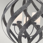 Quintiesse Blacksmith Outdoor 5 Light Outdoor Chandelier in Old Black