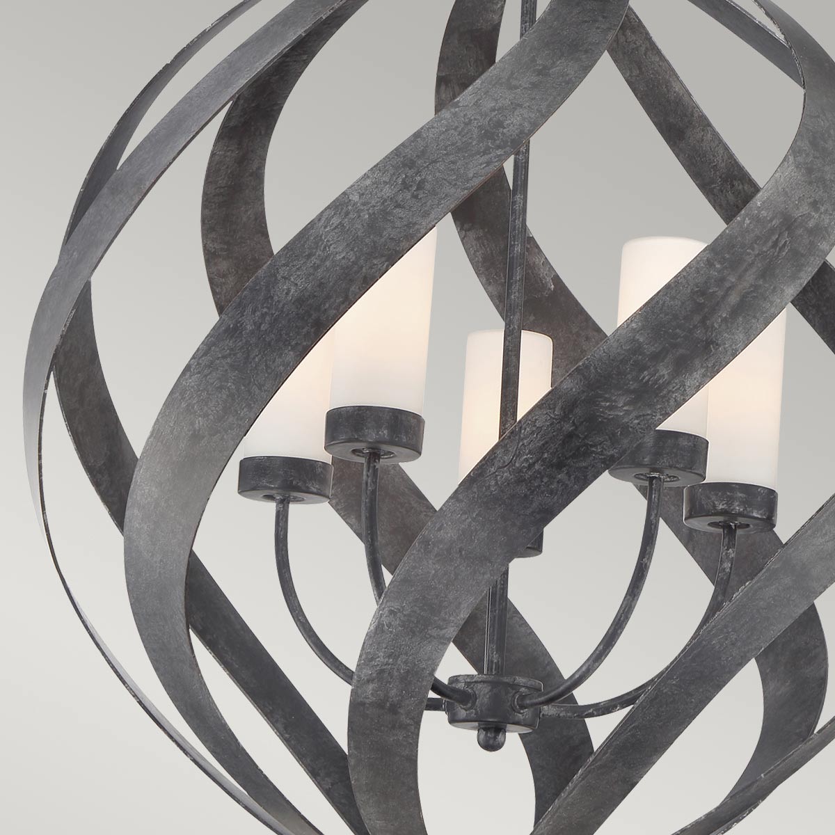 Quintiesse Blacksmith Outdoor 5 Light Outdoor Chandelier in Old Black