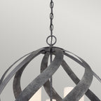 Quintiesse Blacksmith Outdoor 5 Light Outdoor Chandelier in Old Black