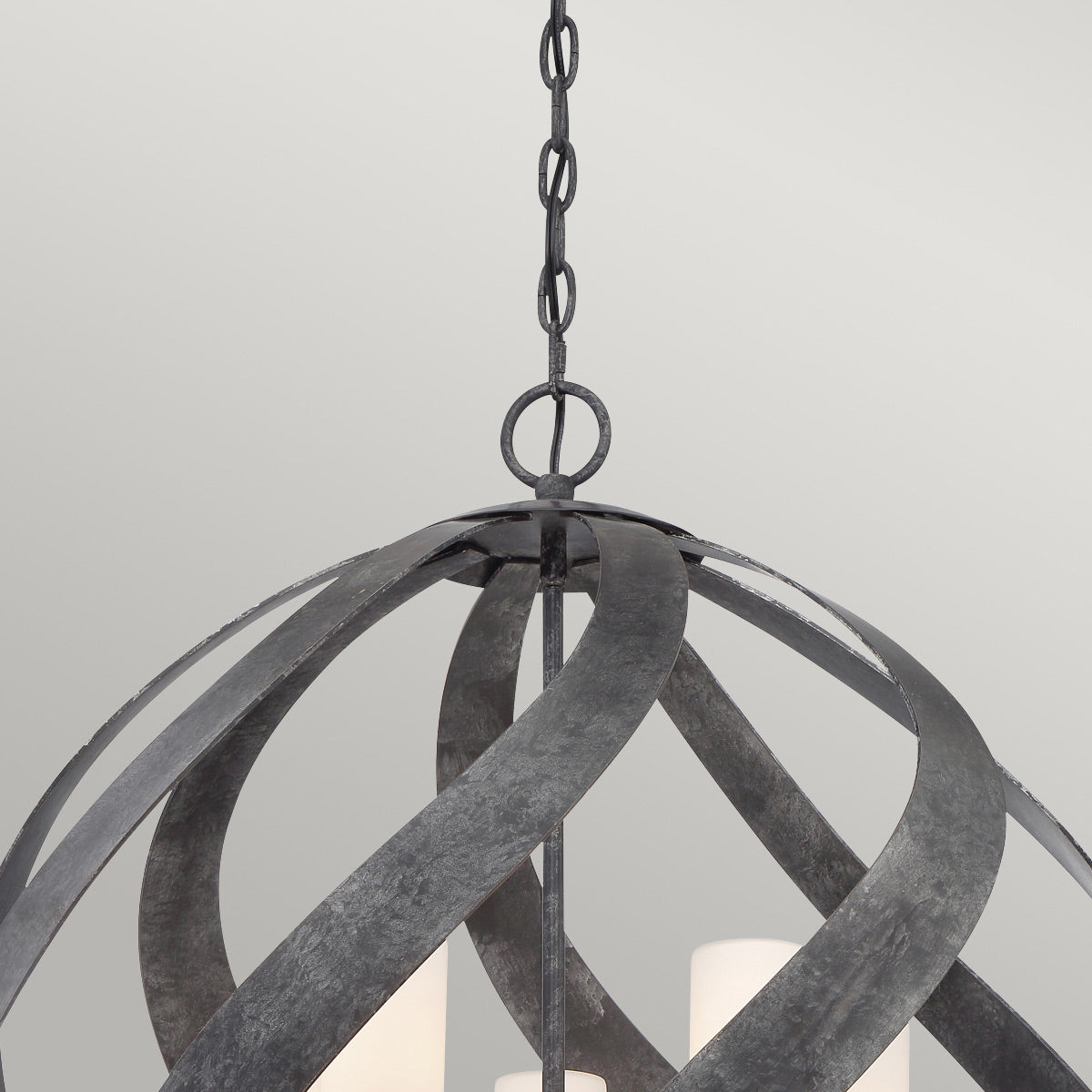 Quintiesse Blacksmith Outdoor 5 Light Outdoor Chandelier in Old Black
