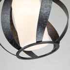 Quintiesse Blacksmith Outdoor Pendant in Old Black