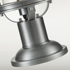 Quintiesse Booker Outdoor Medium Pedestal Lantern in Industrial Aluminium