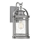 Quintiesse Booker Outdoor Medium Wall Lantern in Industrial Aluminium