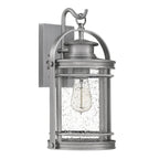 Quintiesse Booker Outdoor Medium Wall Lantern in Industrial Aluminium