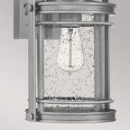 Quintiesse Booker Outdoor Medium Wall Lantern in Industrial Aluminium