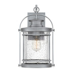 Quintiesse Booker Outdoor Medium Wall Lantern in Industrial Aluminium