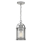 Quintiesse Booker Outdoor Small Chain Lantern in Industrial Aluminium