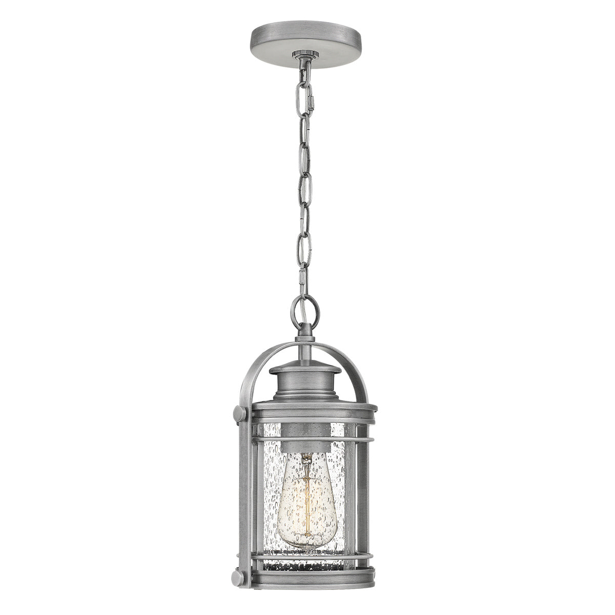 Quintiesse Booker Outdoor Small Chain Lantern in Industrial Aluminium
